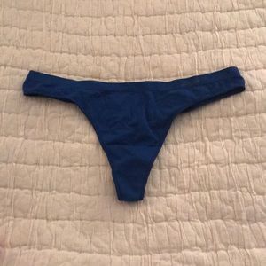 Navy blue thong